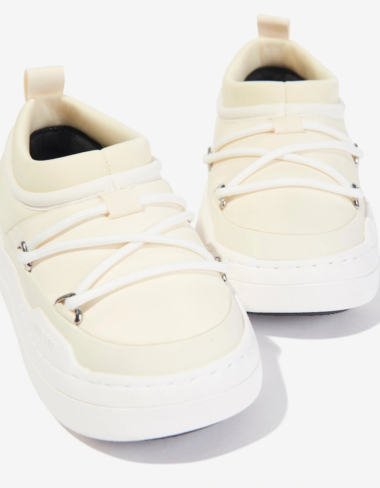 Moon Boot Girls JR Park Icon Trainers Ivory