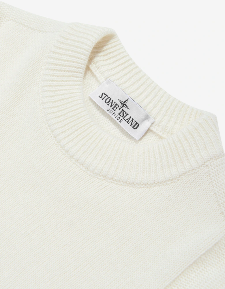 Boys Wool Knitted Jumper in Ivory