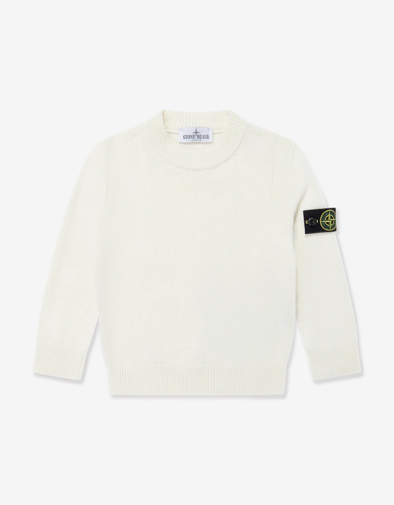 Boys Wool Knitted Jumper in Ivory