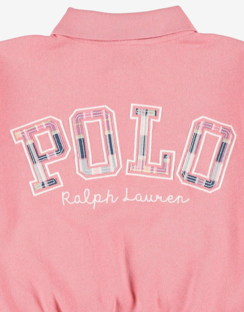Girls Polo Sweatshirt in Pink