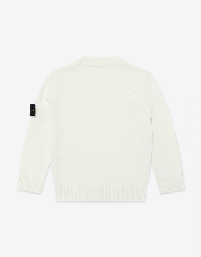 Boys Wool Knitted Jumper in Ivory