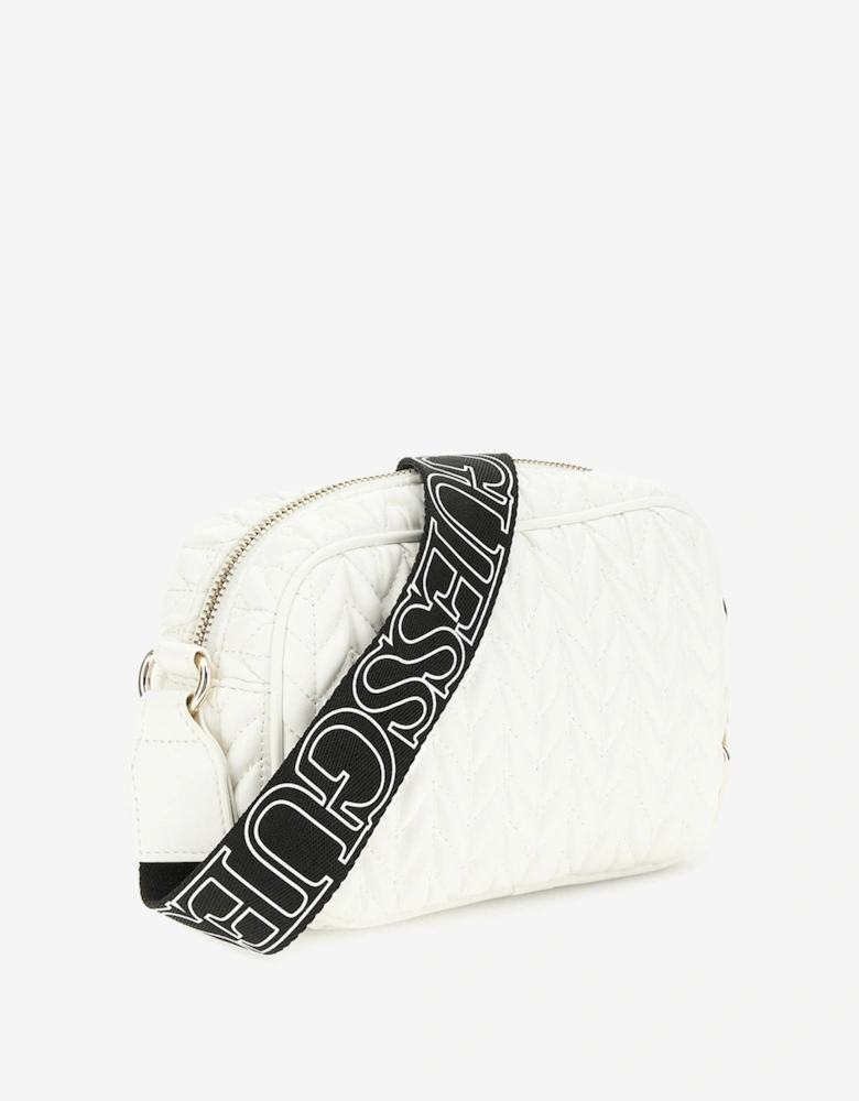 Girls Quilted Crossbody Bag in Ivory (18cm)