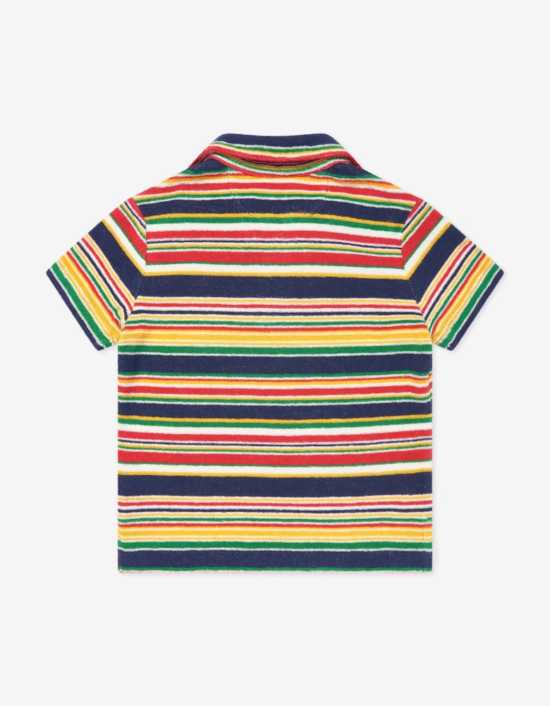 Boys Striped Polo Shirt in Yellow