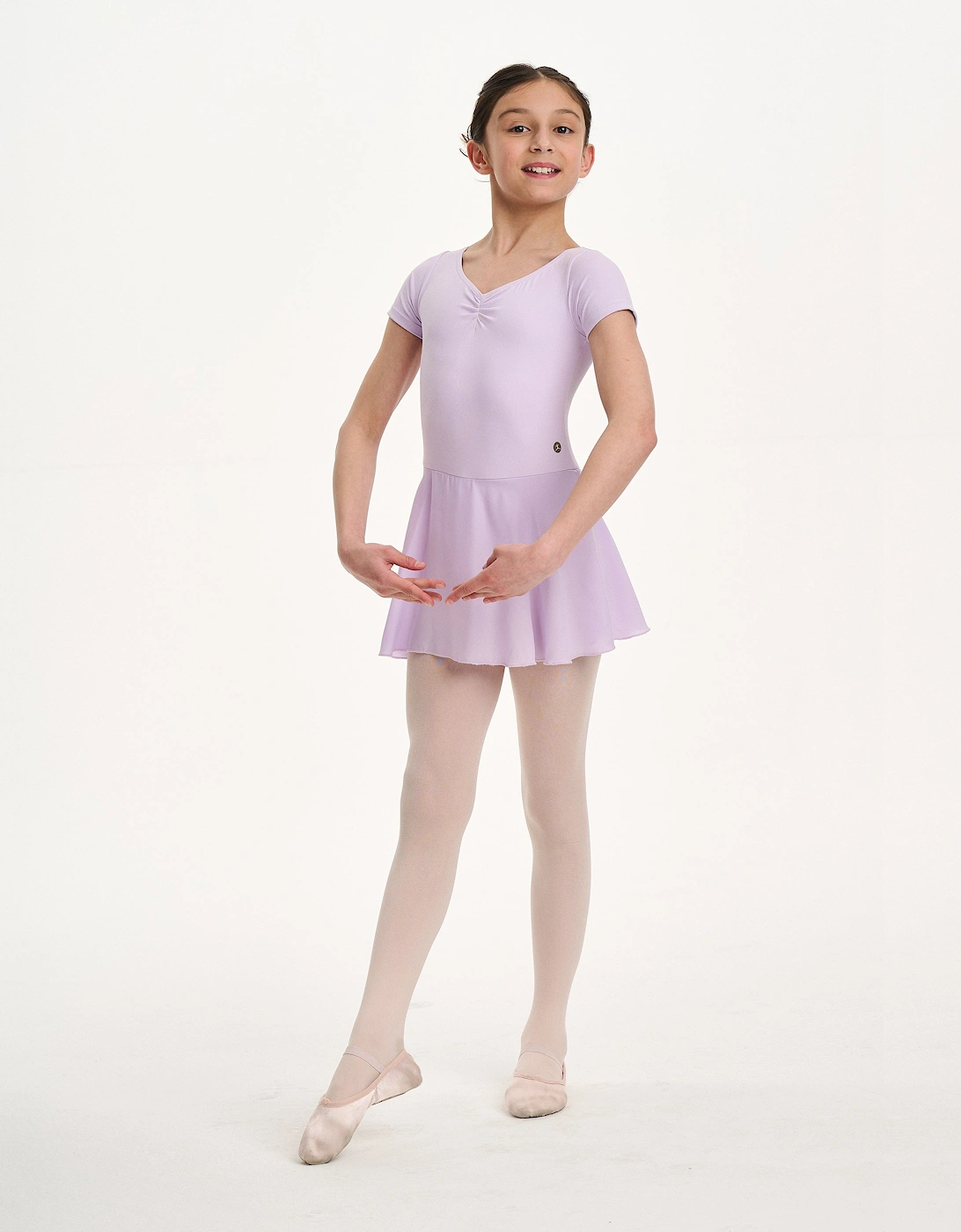 Girls Tendu Leotard With Skirt in Purple, 7 of 6