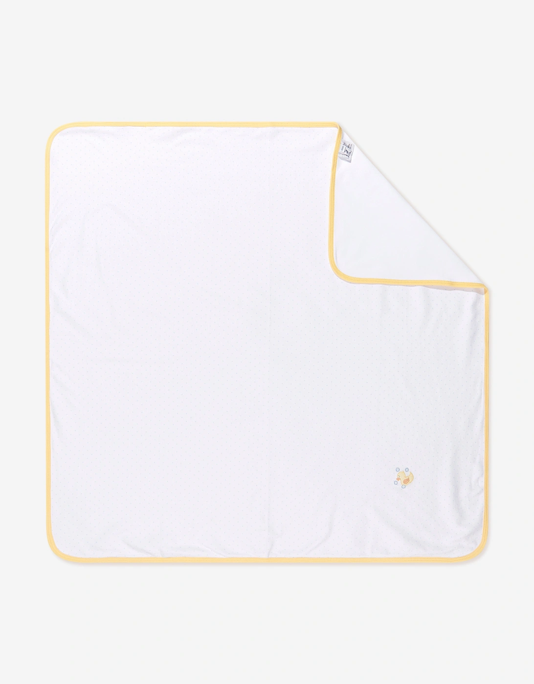 Magnolia Baby Girl's Magnolia Baby Baby Rubber Ducky Embroidered Receiving Blanket in White