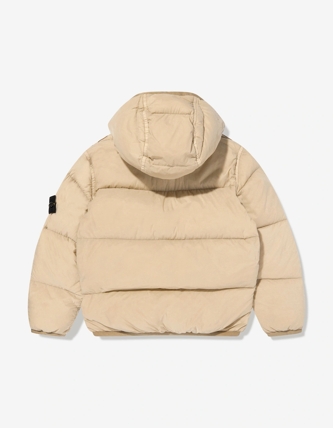 Kids Seamless Tunnel Nylon Down Jacket in Beige