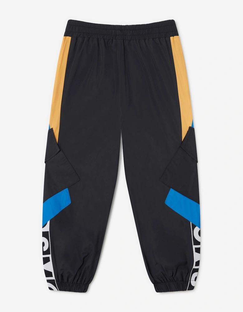 Boys Cargo Trousers in Black