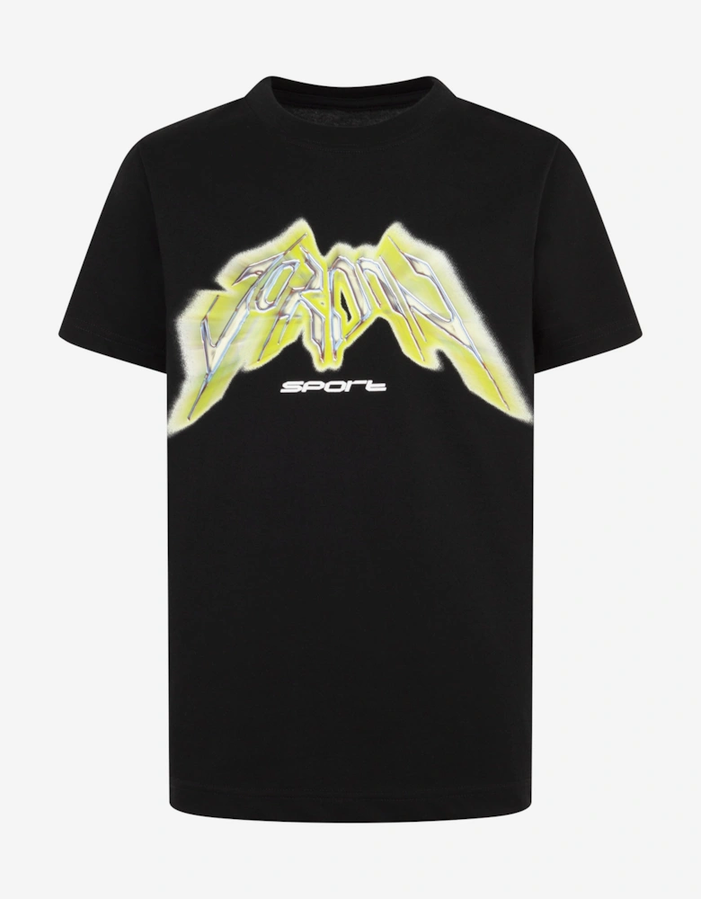 Boys Sports Graphic T-Shirt in Black