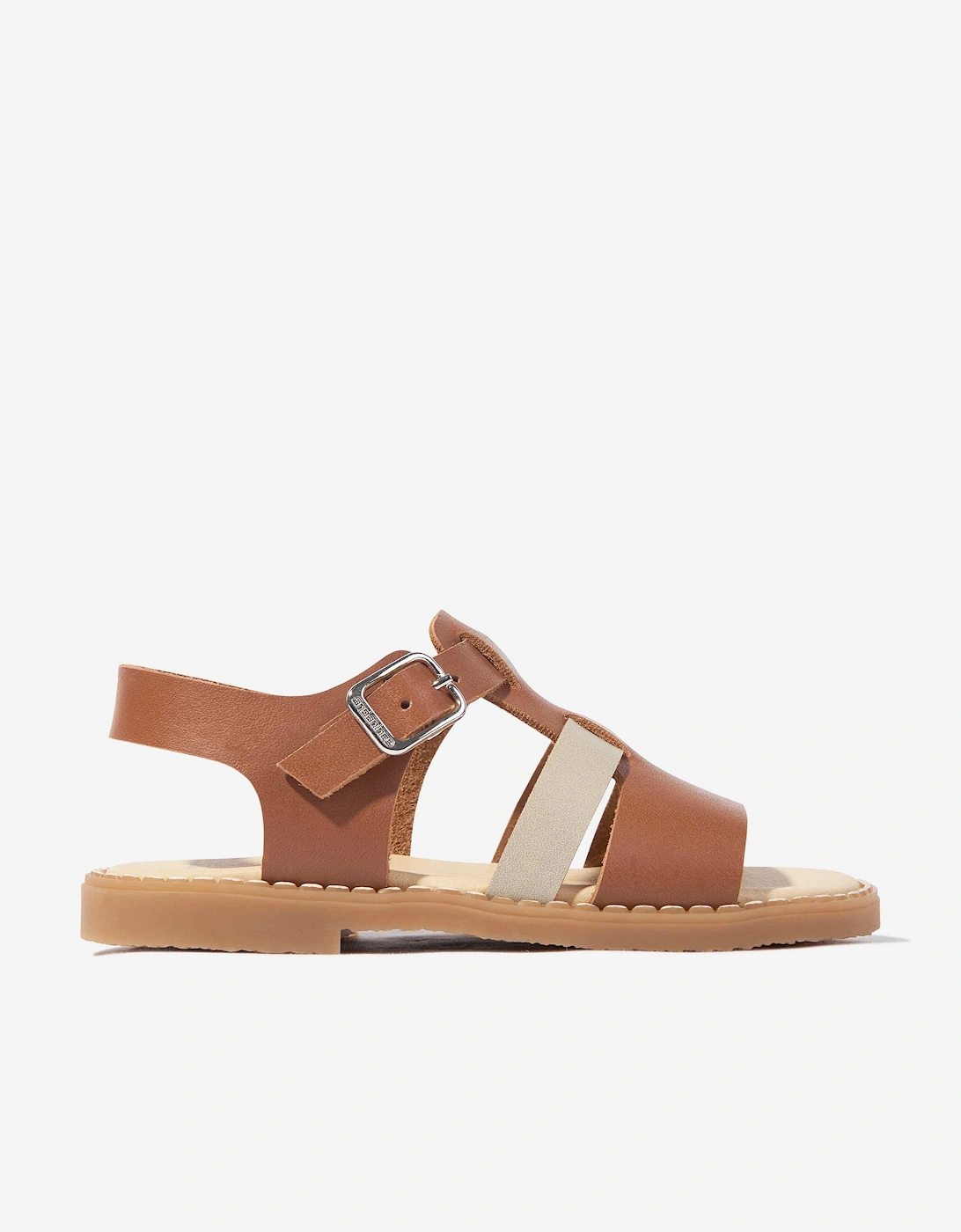 Kids Leather Sandals in Brown, 5 of 4