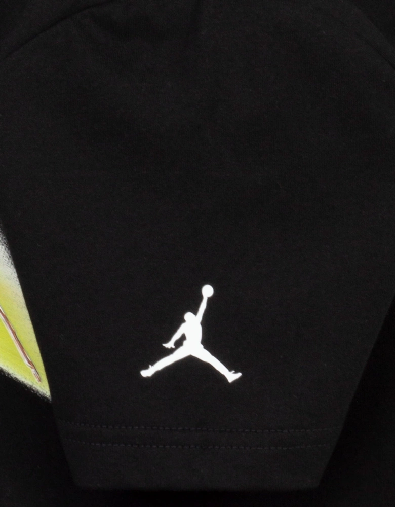 Boys Sports Graphic T-Shirt in Black