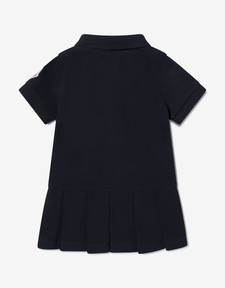 Enfant Baby Girls Branded Polo Dress in Navy