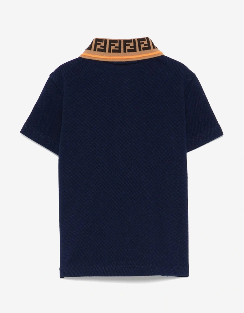 Baby Boys Logo Polo Shirt in Navy