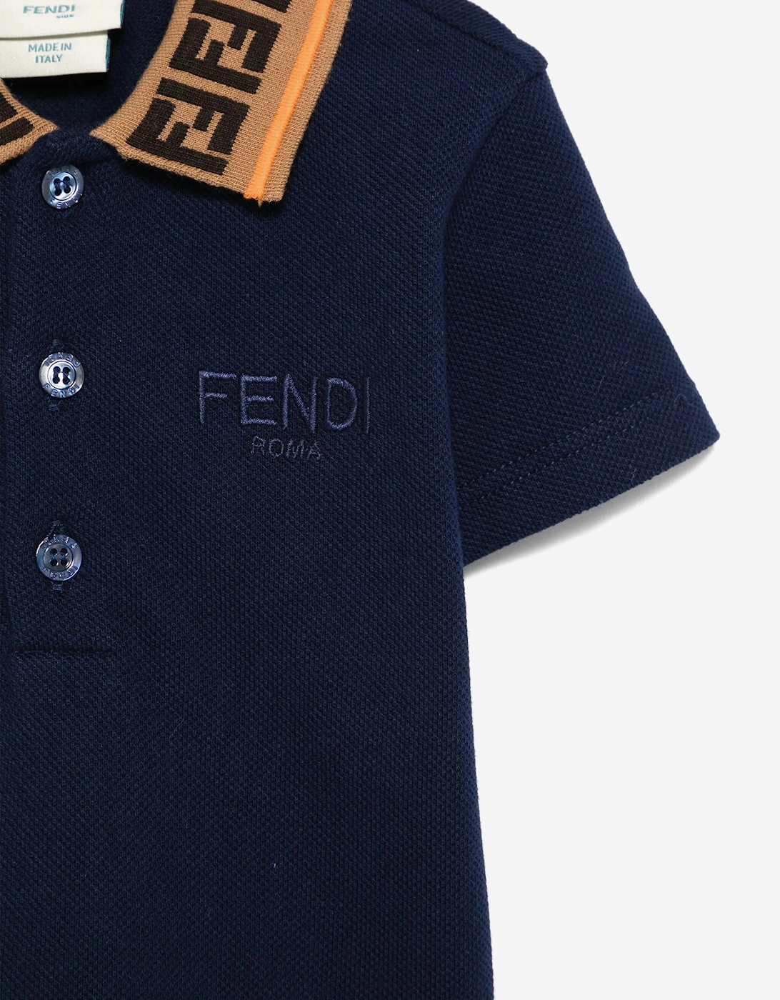 Baby Boys Logo Polo Shirt in Navy
