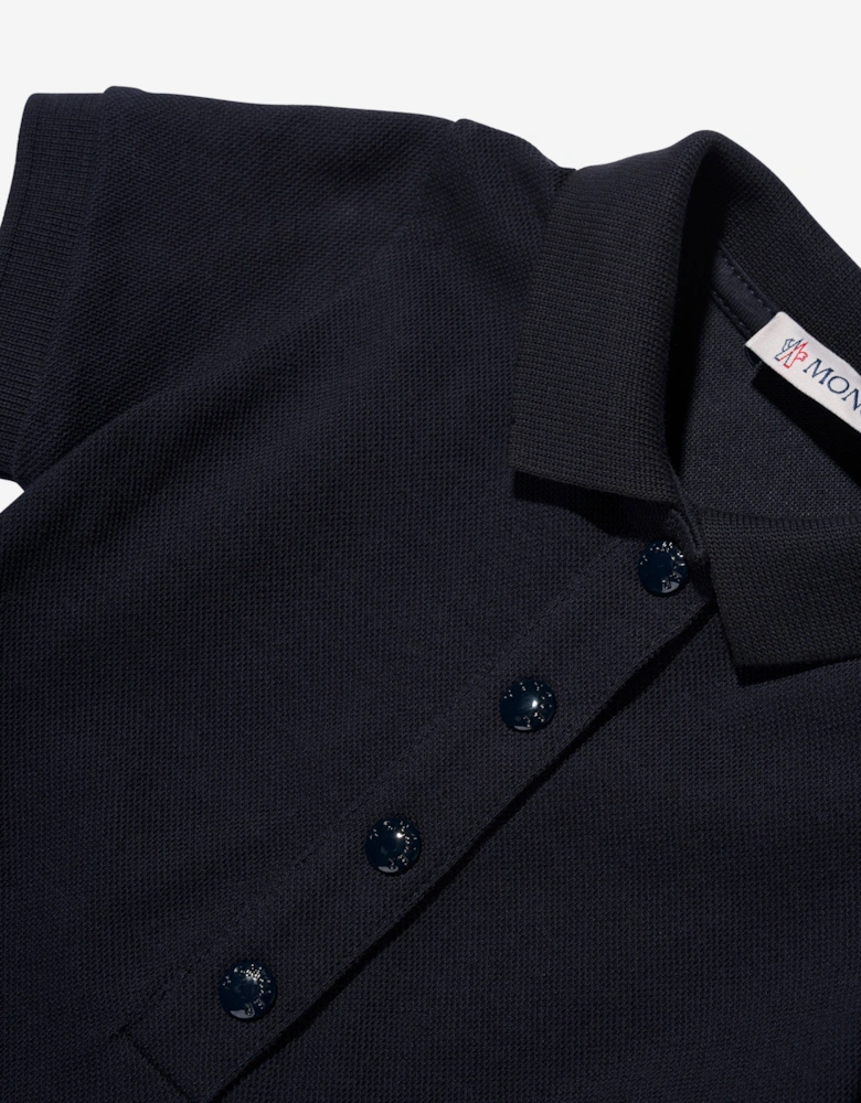 Enfant Baby Girls Branded Polo Dress in Navy