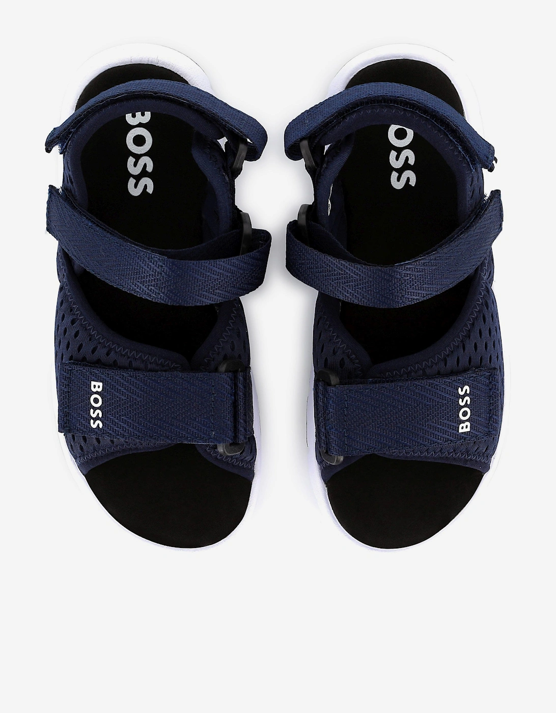 BOSS Boys Velcro Strap Sandals in Navy