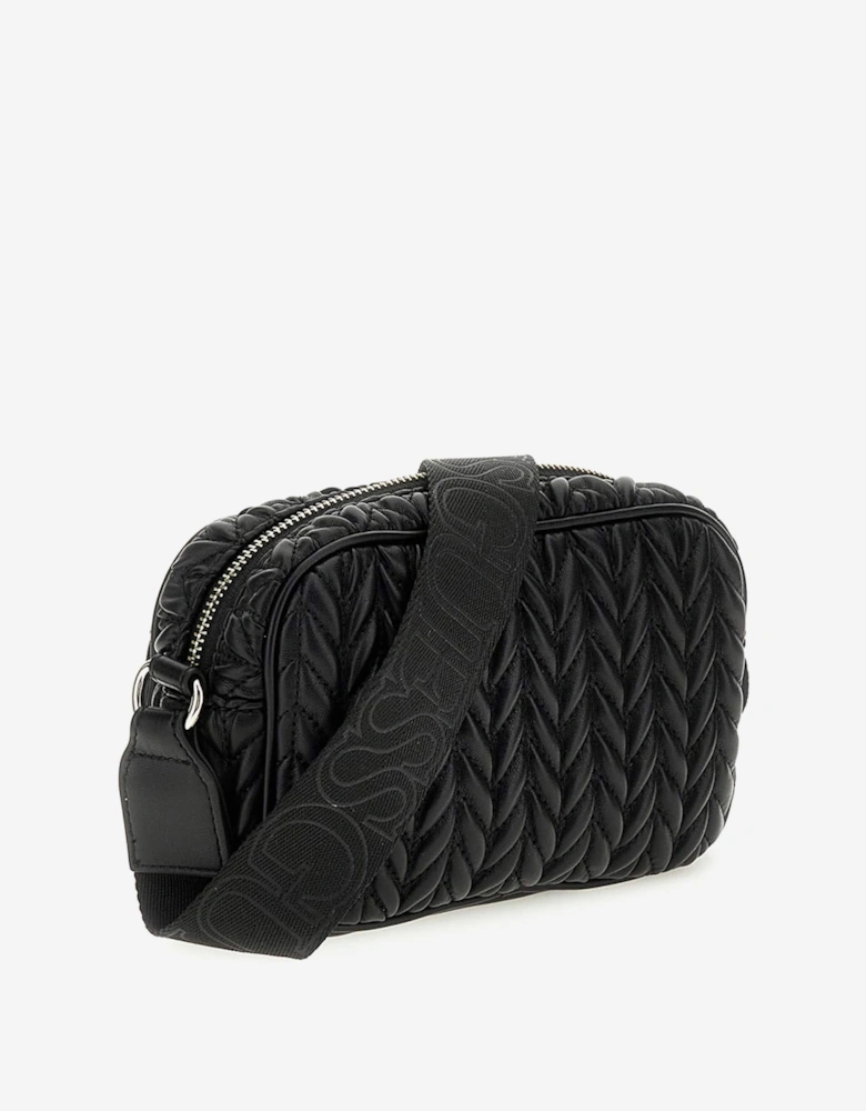 Girls Quilted Crossbody Bag in Black (18cm)