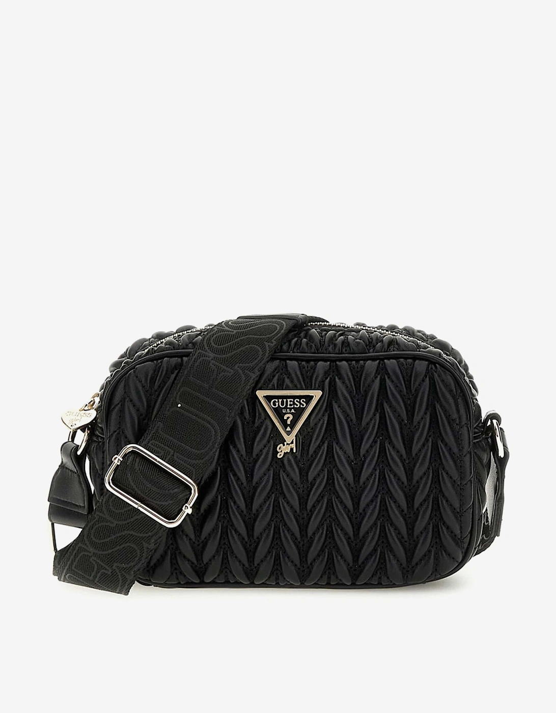 Girls Quilted Crossbody Bag in Black (18cm), 4 of 3