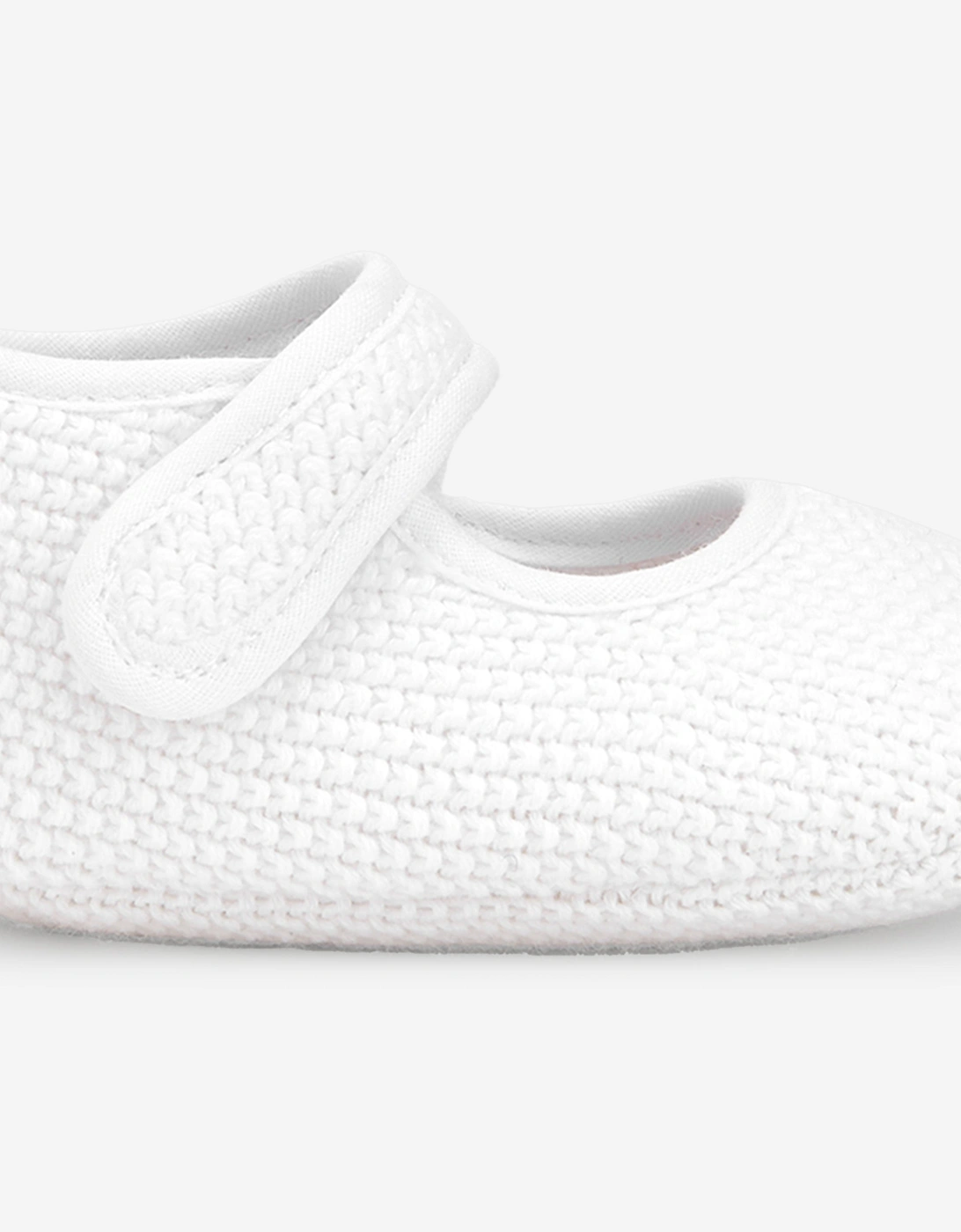 Baby Girls Cotton Knit Pre-Walkers in White