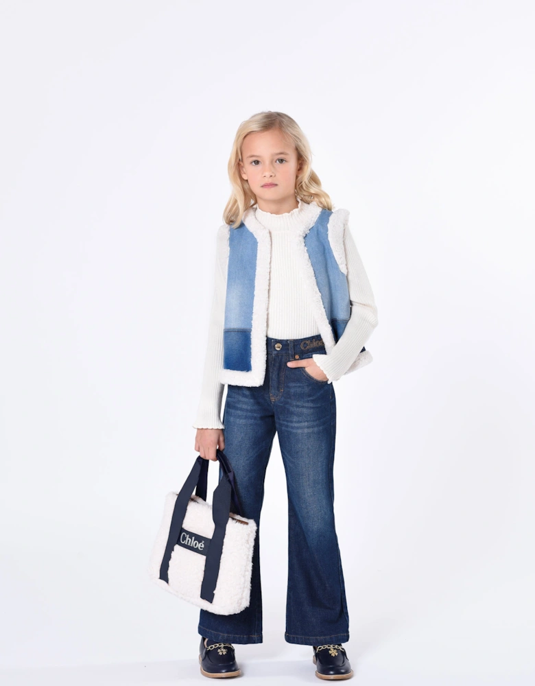Girls Denim Jeans in Blue
