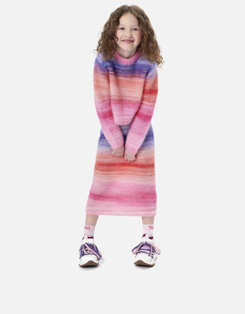 Girls Knitted Jumper in Multicolour