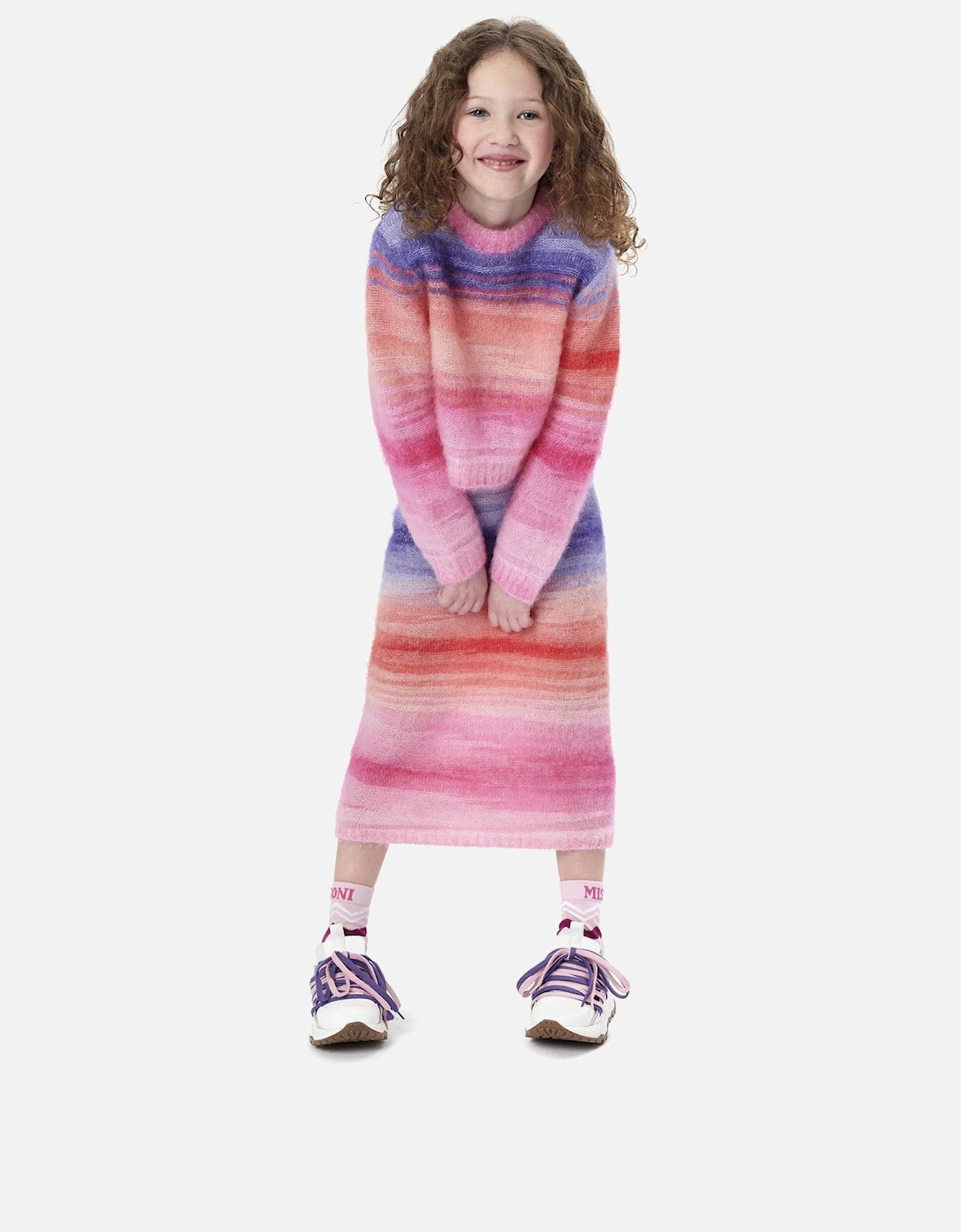 Girls Knitted Jumper in Multicolour
