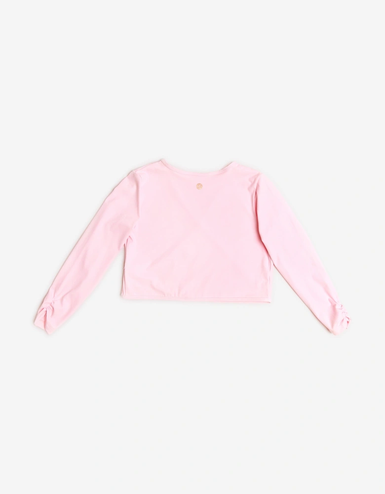 Girls Rhythm Wrap Top in Pink