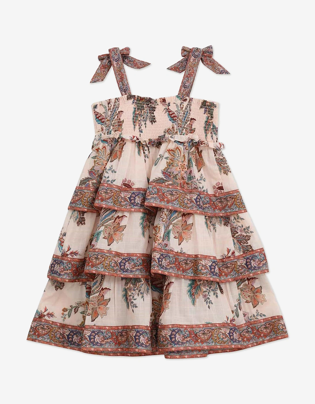 Girls Rhiannon Tiered Dress in Red