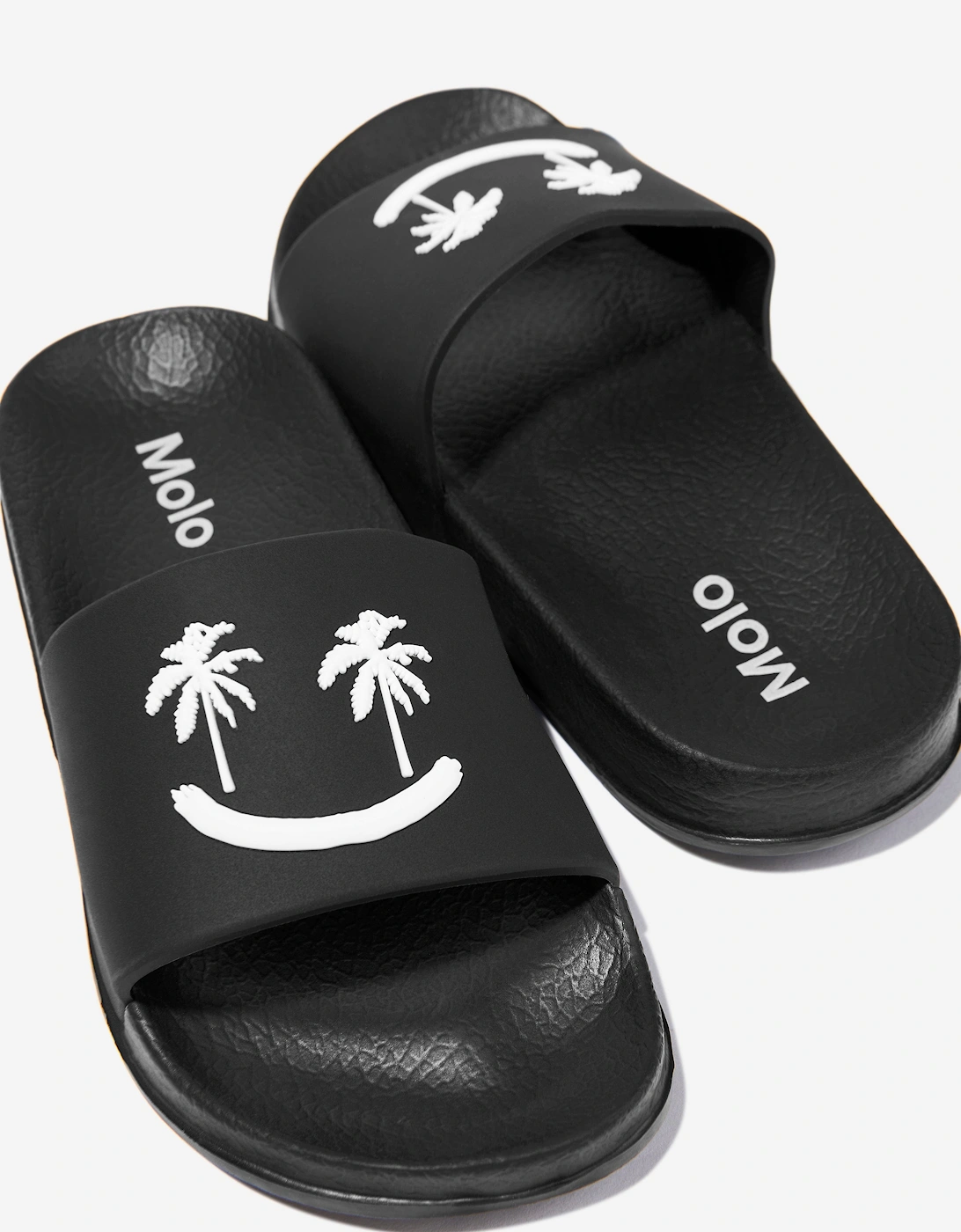 Kids Zhappy Sliders in Black