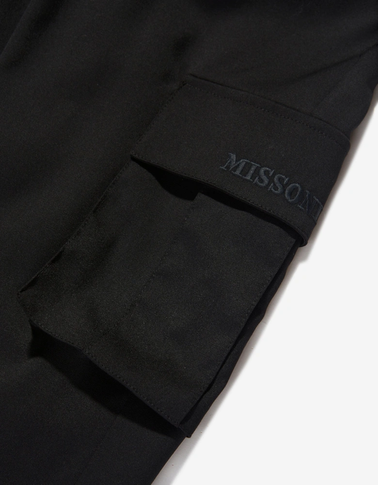 Boys Cargo Trousers in Black
