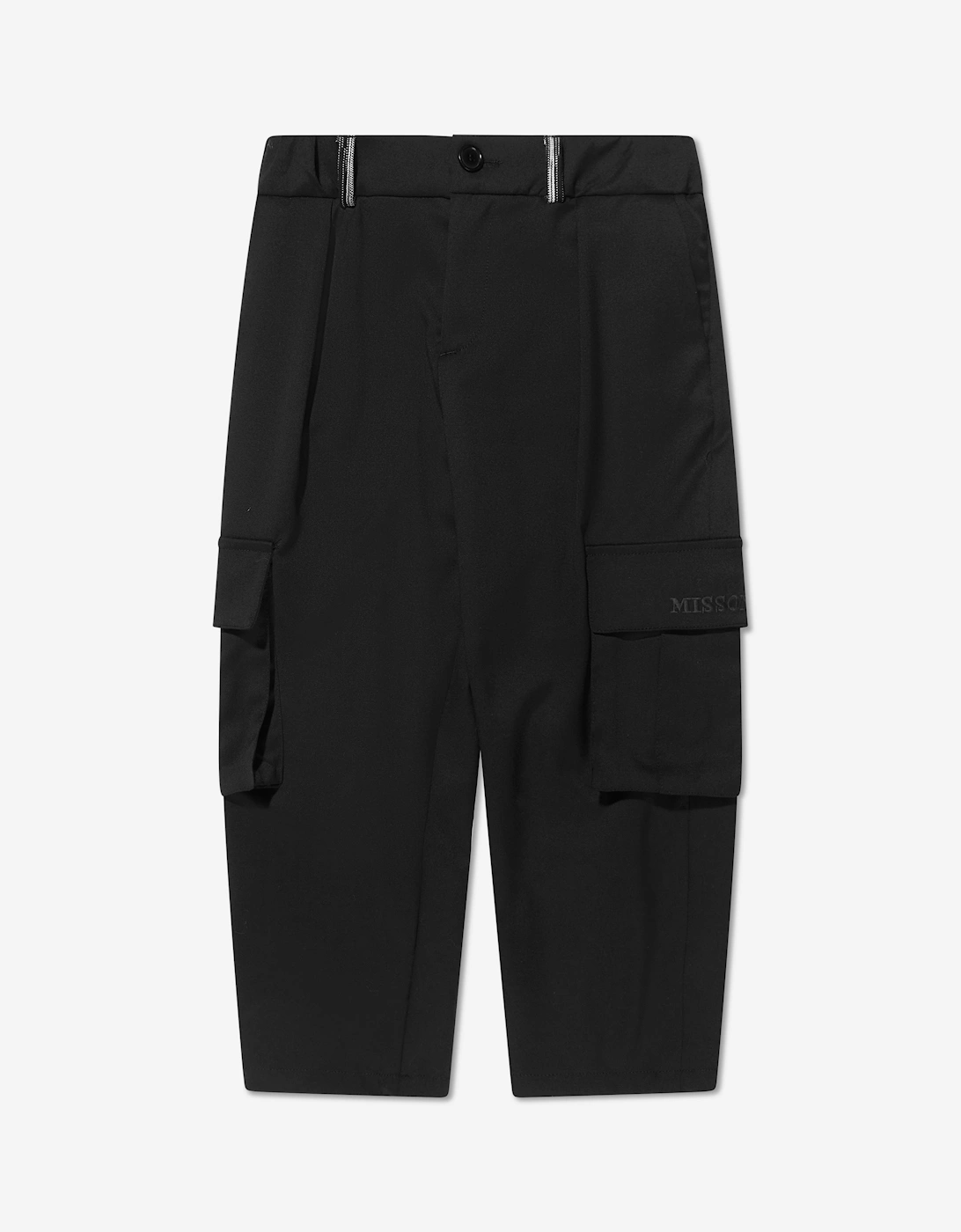 Boys Cargo Trousers in Black, 6 of 5