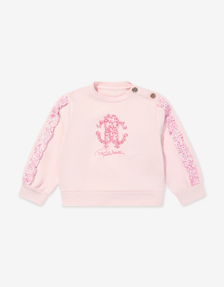 Baby Girls Logo Sweatshirt in Pink