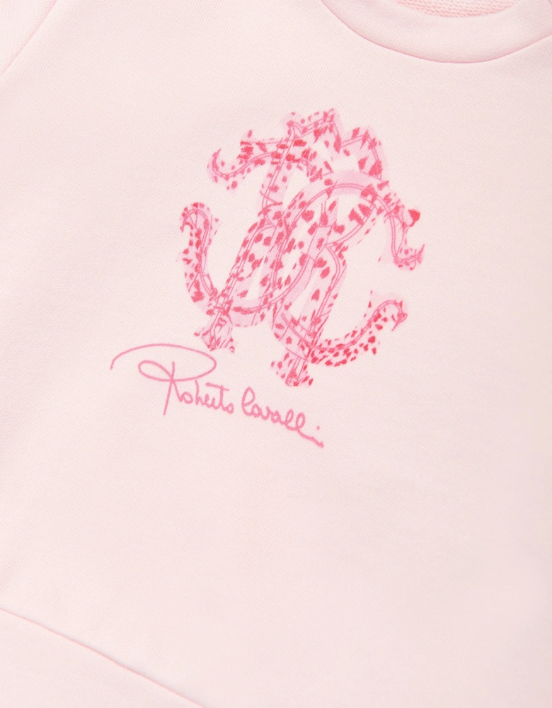 Baby Girls Logo Sweatshirt in Pink