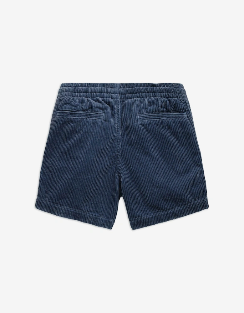 Boys Corduroy Prepster Shorts in Blue