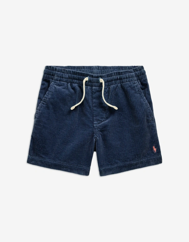Boys Corduroy Prepster Shorts in Blue