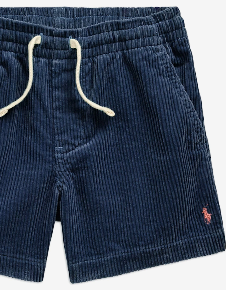 Boys Corduroy Prepster Shorts in Blue