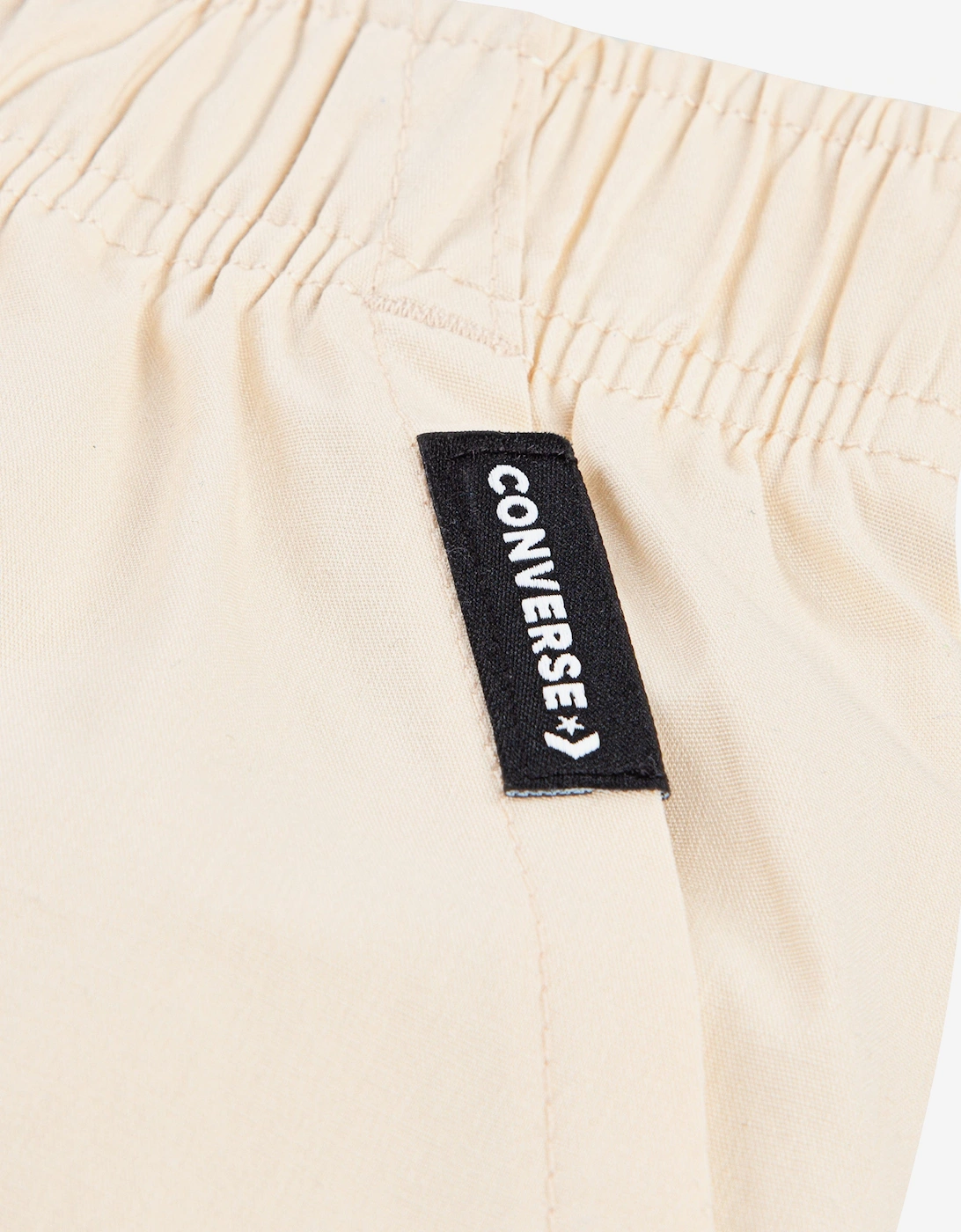 Girls Woven Patch Pocket Skirt in Beige
