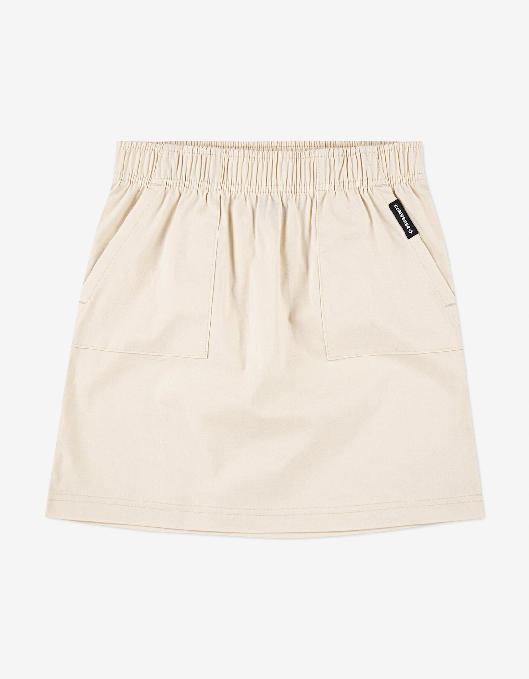 Girls Woven Patch Pocket Skirt in Beige, 5 of 4