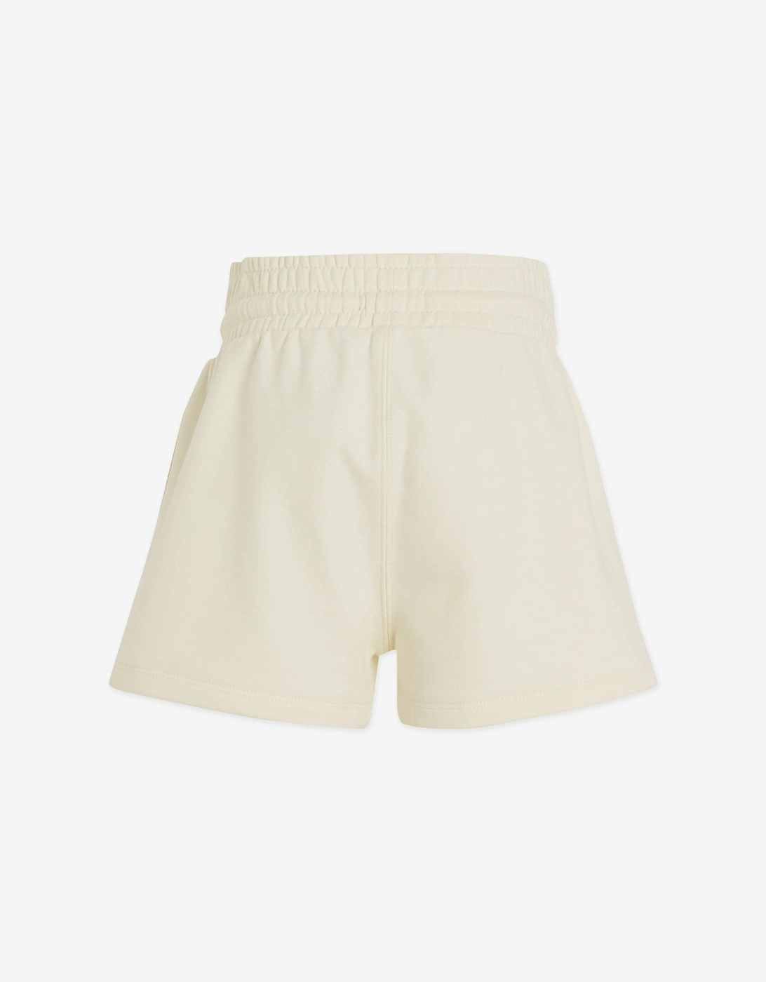 Girls Monogram Embroidered Shorts in Beige