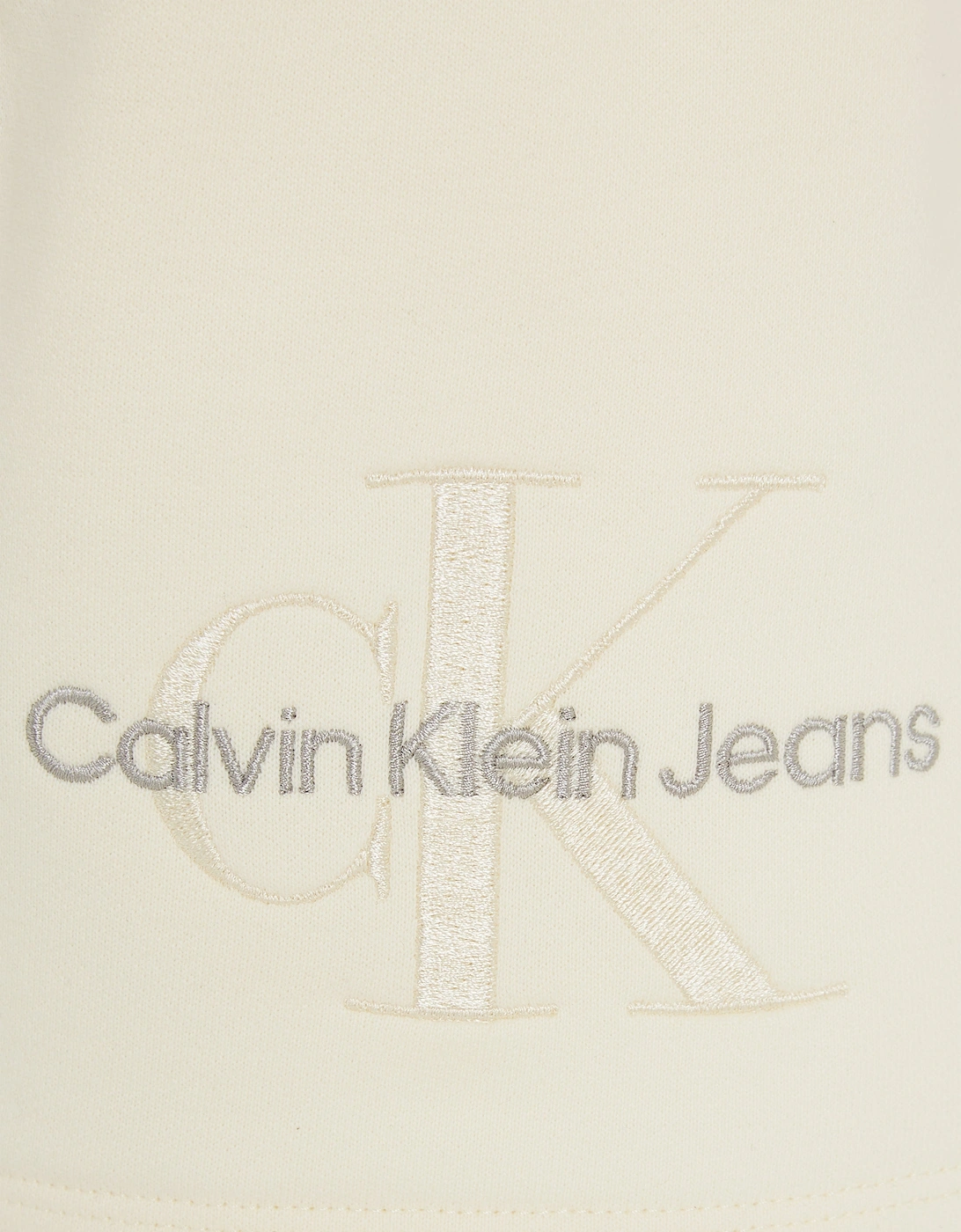 Girls Monogram Embroidered Shorts in Beige