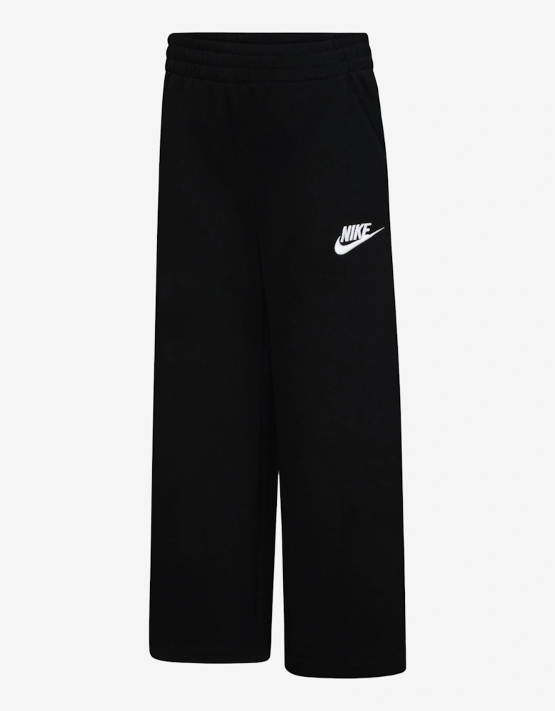 Girls NSW Club Fleece Wide Leg Pants in Black