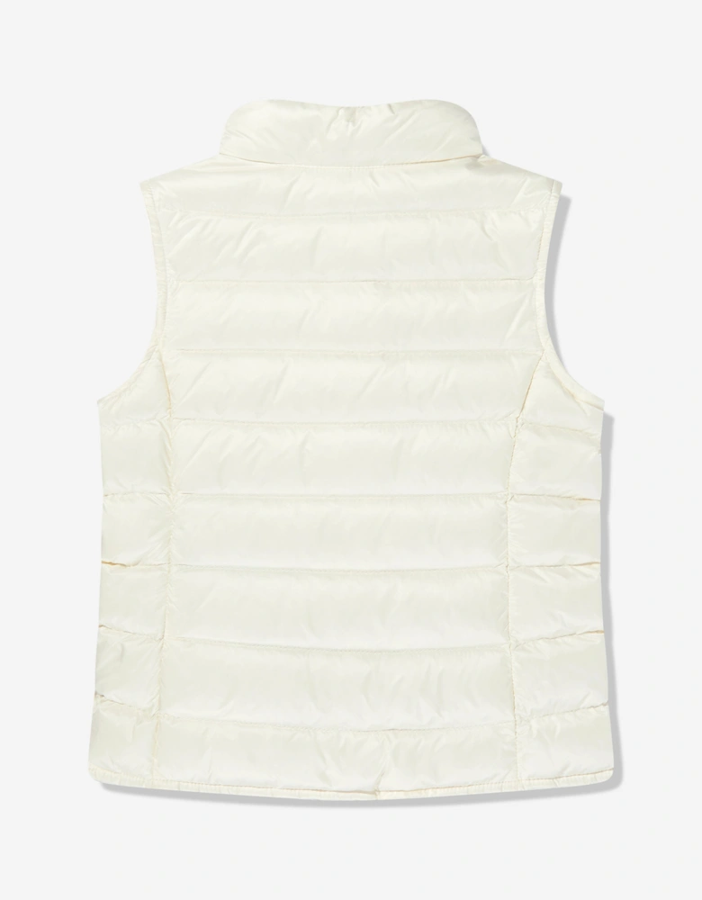 Girls Down Padded Liane Gilet in Ivory
