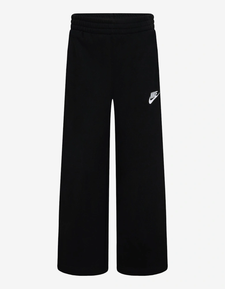 Girls NSW Club Fleece Wide Leg Pants in Black