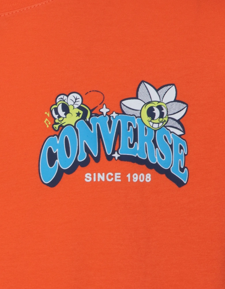 Boys Trail Mix Flower GFX T-Shirt in Red