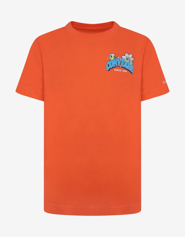 Boys Trail Mix Flower GFX T-Shirt in Red