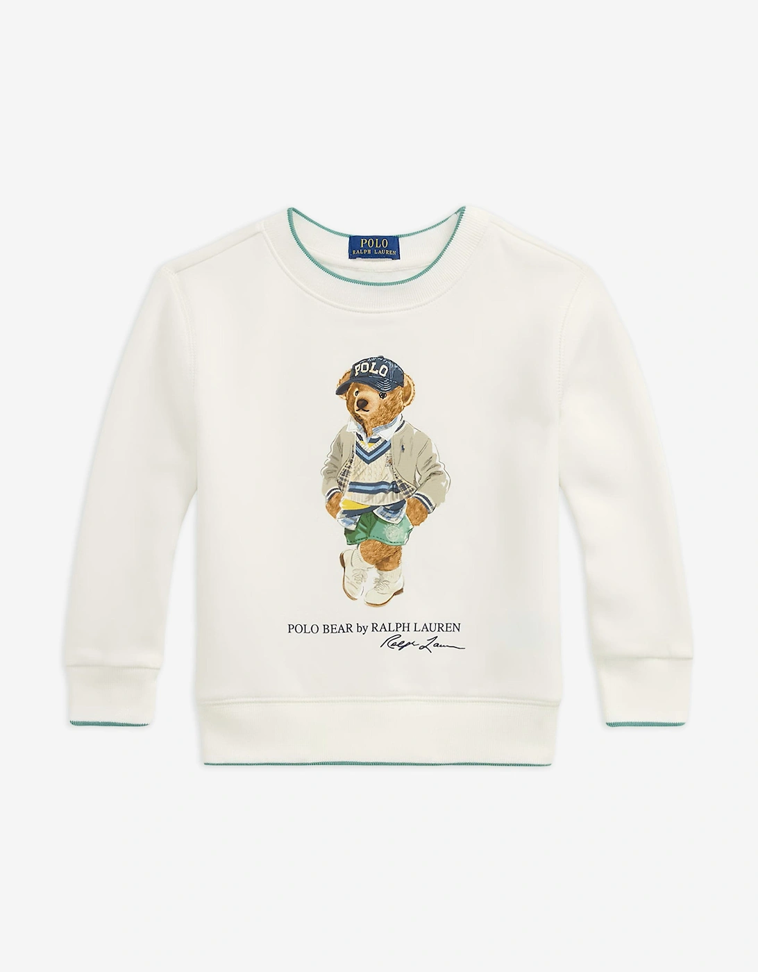 Boys Polo Bear Sweatshirt in Ivory M, 5 of 4