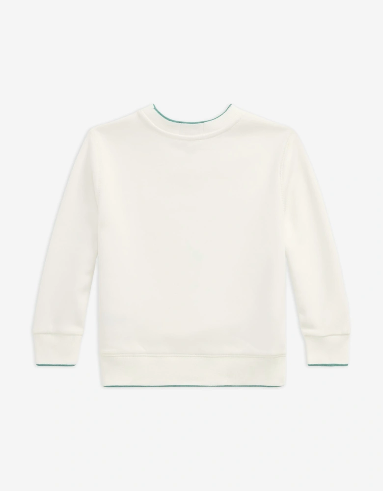 Boys Polo Bear Sweatshirt in Ivory M