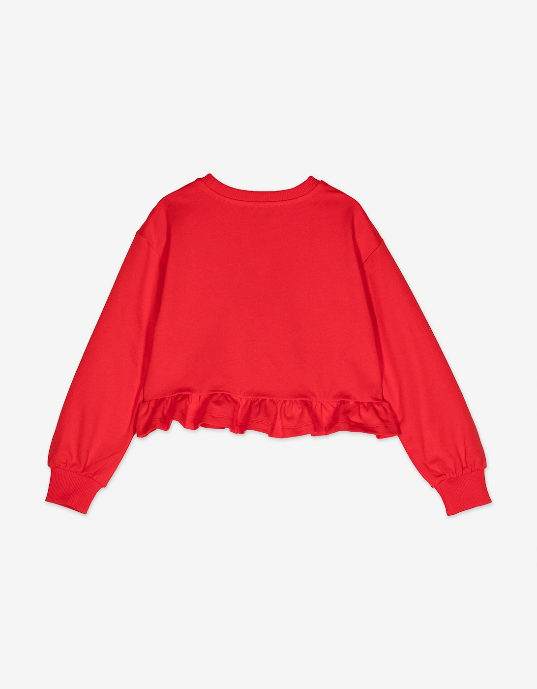 Girls Teddy Bear Logo Sweatshirt in Red