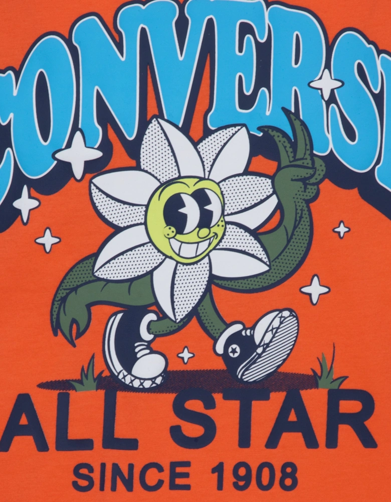 Boys Trail Mix Flower GFX T-Shirt in Red