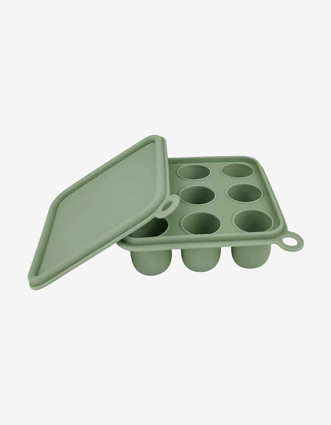 Bloom Bambini Silicone Baby Freezer Cube Trays with Cover in Green - Size: ONE size,