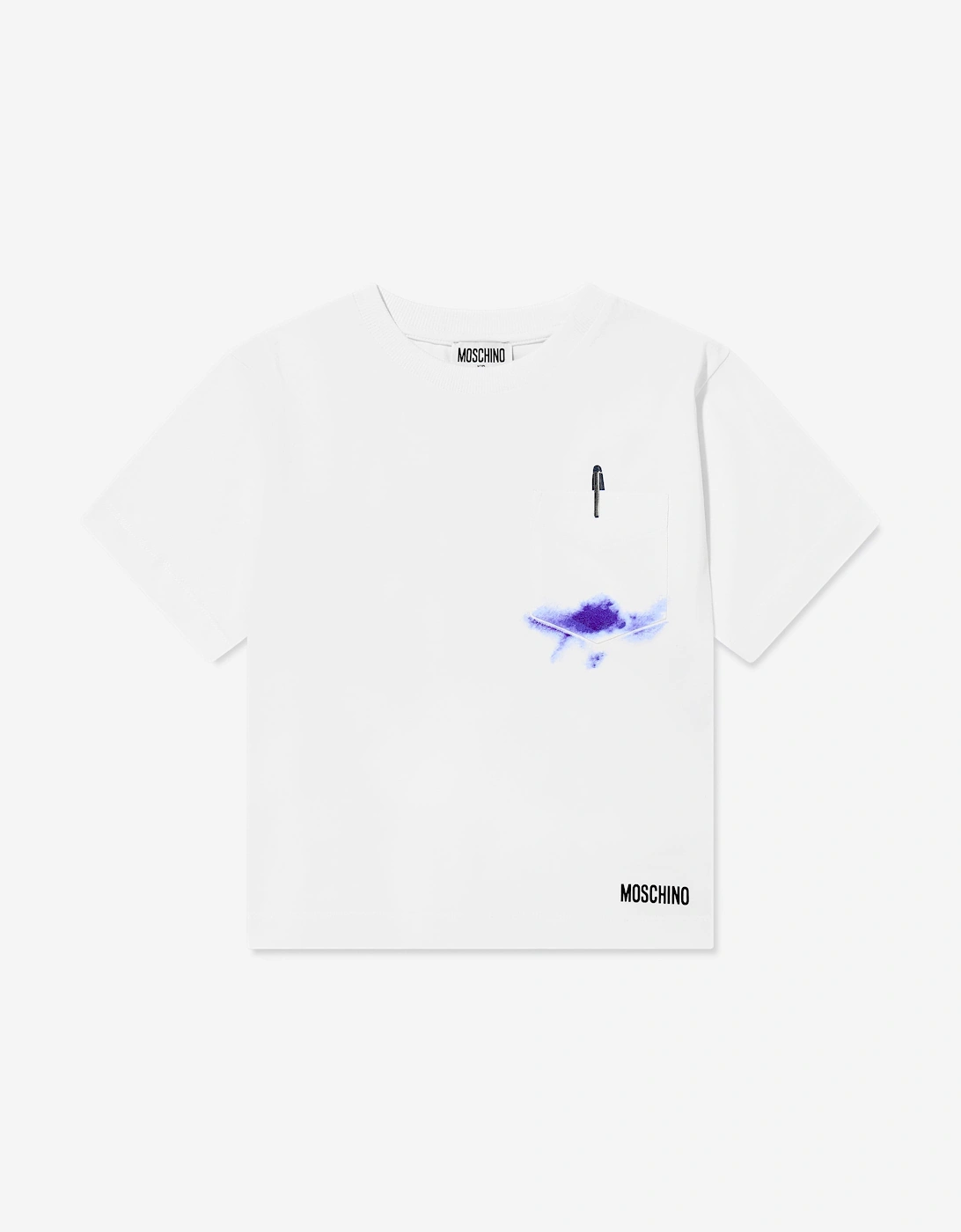 Kids Pocket T-Shirt in White, 5 of 4